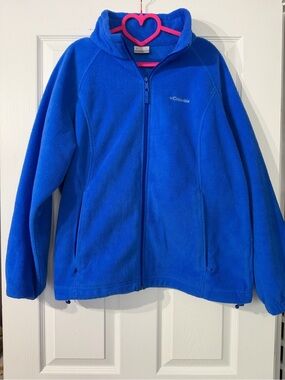 Columbia Bright Blue Full-Zip Fleece Long Sleeve Jacket Size 1X